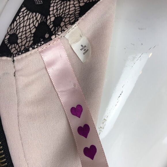 💚 C24- Cute lacey dress with nudetone underlining - Picture 4 of 4